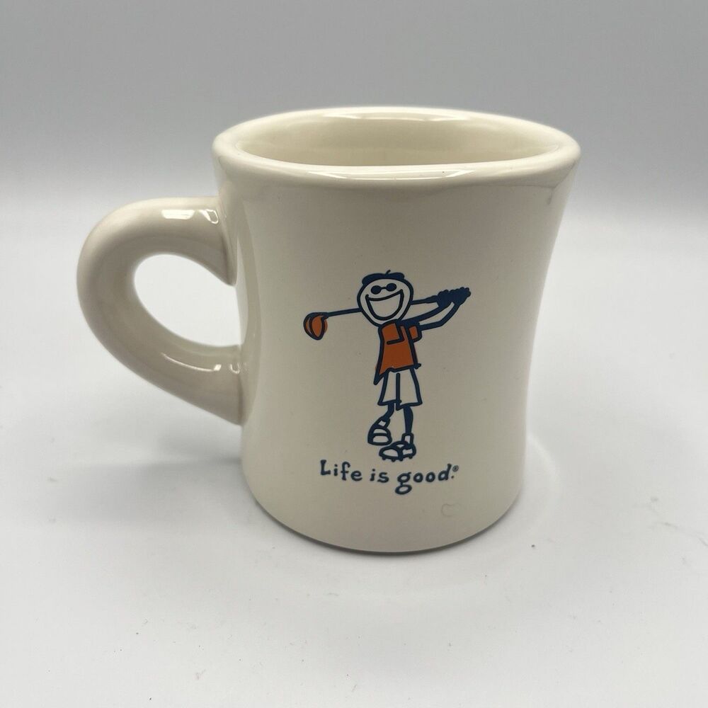 Life is Good Coffee Mug Golfing Guy “Do What You Like Like What You Do” Gift
